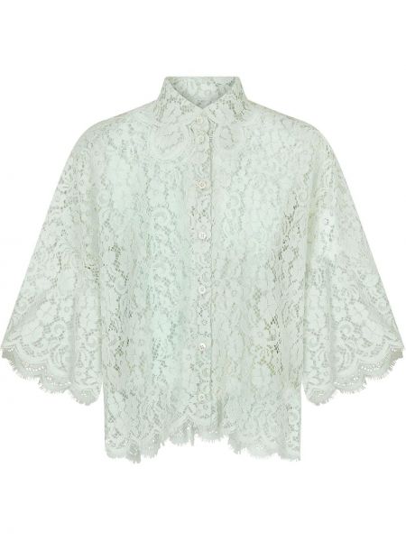 Camisa de flores de encaje Dolce & Gabbana verde