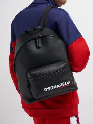 Kožený batoh Dsquared2 černý