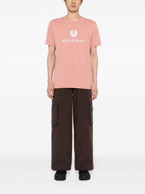 T-krekls ar apdruku Belstaff rozā