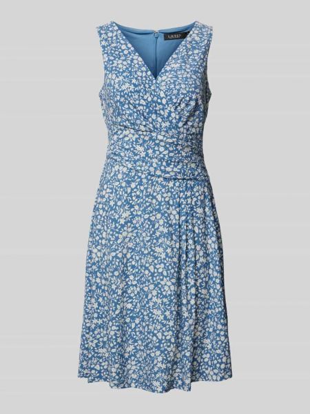 Sukienka midi Lauren Ralph Lauren niebieska