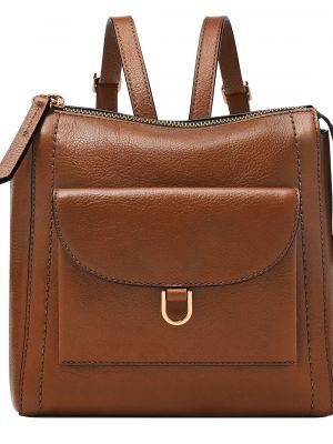 Кожаный рюкзак Fossil коричневый