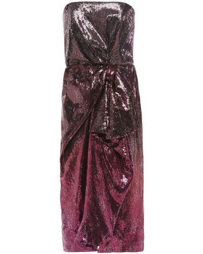 Платье с драпировкой из фатина Mary Katrantzou, фиолетовое