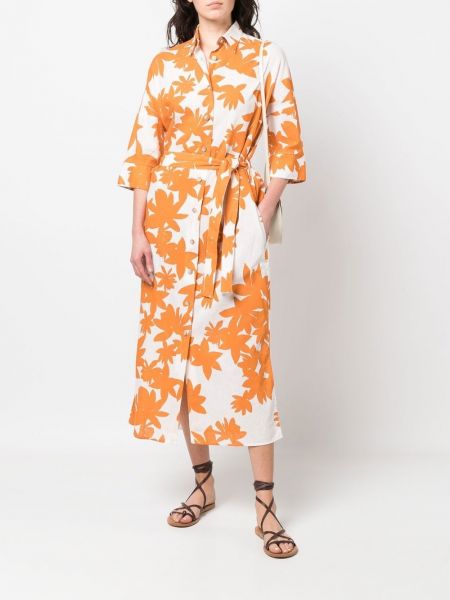 Kleid mit print Xacus orange