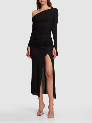 Sukienka długa z wiskozy Bec + Bridge czarna