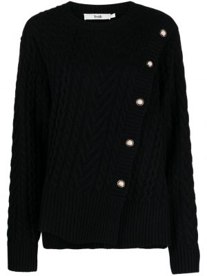 Pullover mit geknöpfter B+ab schwarz
