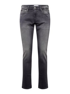 Džínsy s rovným strihom Calvin Klein Jeans čierna