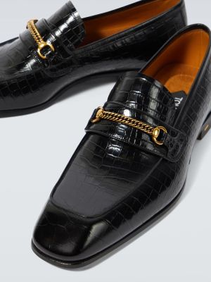 Δερμάτινα loafers Tom Ford μαύρο