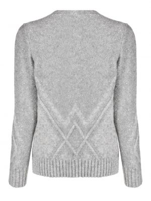 Pull col rond D.exterior gris