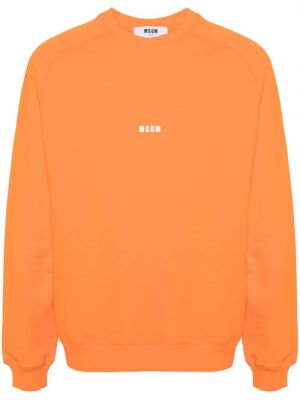 Raštuotas medvilninis džemperis Msgm oranžinė
