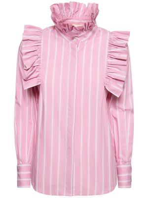Koszula w paski Maria De La Orden różowa