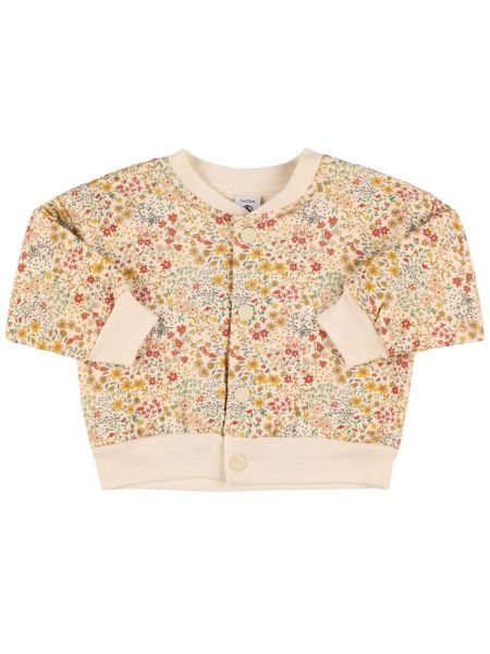 Bomull bomberjakke for jenter Petit Bateau beige