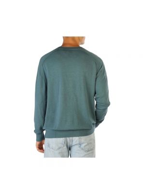 Kaschmir sweatshirt mit rundhalsausschnitt mit langen ärmeln Calvin Klein blau