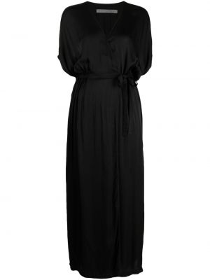 Коктейлна рокля с v-образно деколте Raquel Allegra черно