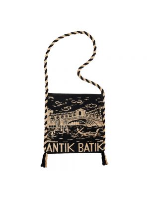 Czarna torebka pleciona Antik Batik