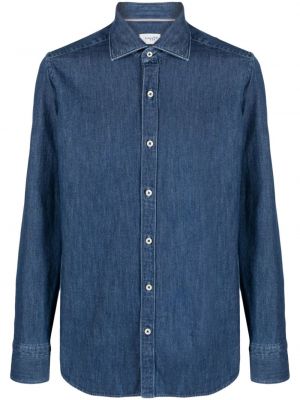 Camicia di cotone Tintoria Mattei blu