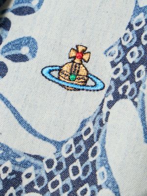 Памучна риза със сърца Vivienne Westwood синьо