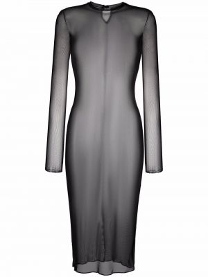 Прозрачна миди рокля Murmur черно