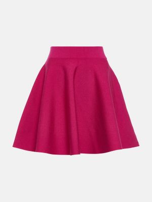 Шерстяная юбка мини Nina Ricci розовая