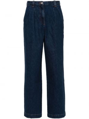 Laia lõikega kõrge vöökohaga teksapüksid A.p.c. sinine