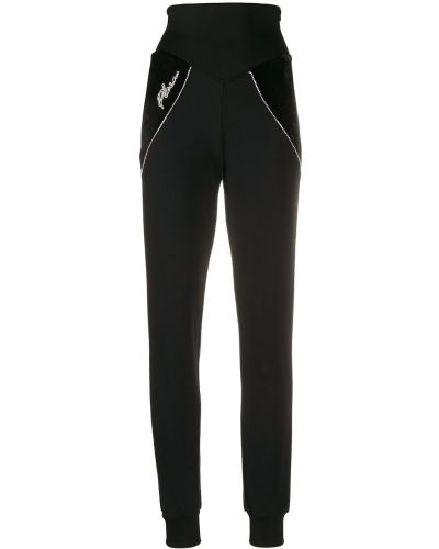 Skinny fit sportinės kelnes su kristalais Philipp Plein juoda