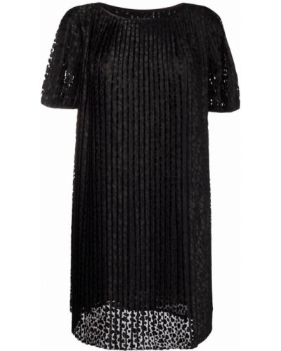 Vestido de cóctel ajustado plisado Emporio Armani negro