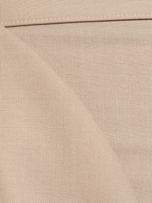 Pantaloni dritti a vita alta di lana Y/project beige