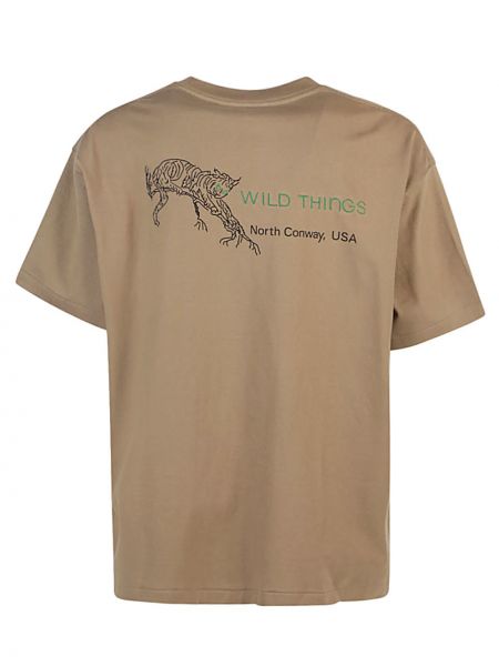 T-shirt di cotone Wild Things beige