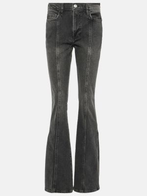Straight leg jeans a vita alta Frame nero