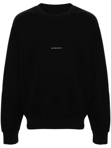 Baskılı pamuklu sweatshirt Givenchy siyah