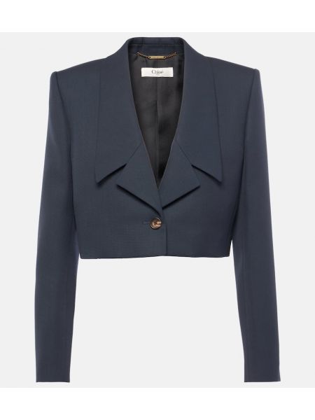 Uld blazer Chloe blå