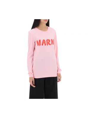 Camiseta de manga larga manga larga Marni rosa