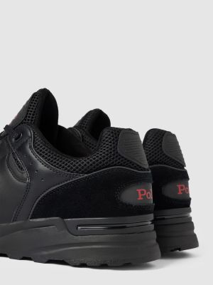 Sneakersy z nadrukiem Polo Ralph Lauren czarne