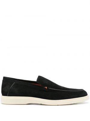 Pantofi loafer din piele de căprioară Santoni negru