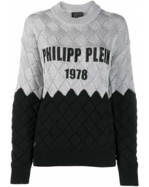 Jersey de tela jersey con trenzado Philipp Plein gris