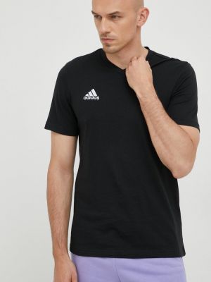 Majica jednobojna kratki rukavi Adidas Performance crna