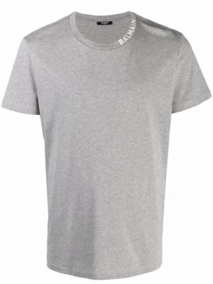 Camiseta con estampado Balmain gris