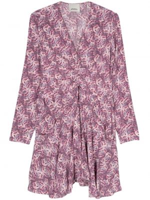 Mini šaty Isabel Marant fialová