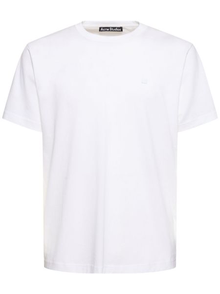 Μπλούζα με κοντό μανίκι Acne Studios λευκό