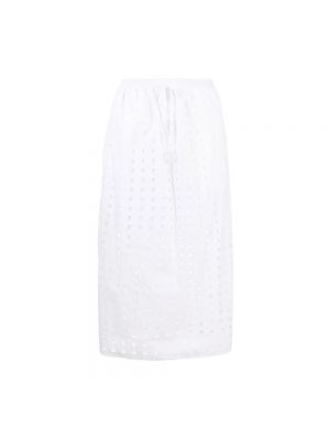 Biała haftowana spódnica midi See By Chloe