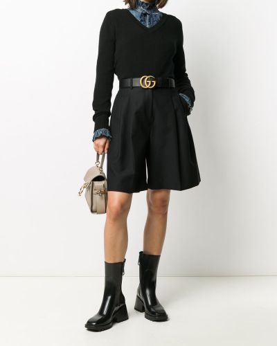 Jersey de punto manga larga de tela jersey Gucci negro