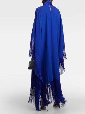 Dlouhé šaty so strapcami Taller Marmo modrá