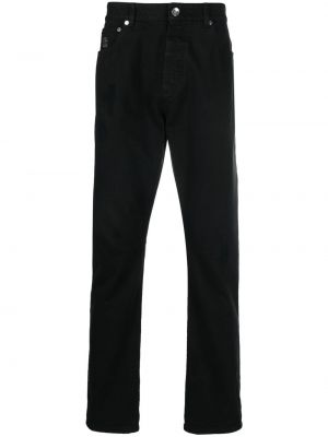 Straight jeans mit stickerei Brunello Cucinelli schwarz