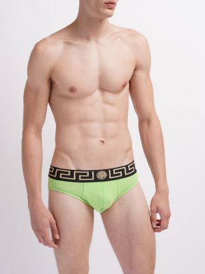 Bavlněné kalhotky Versace Underwear zelené