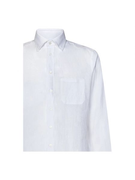 Camisa con botones de lino Sease blanco