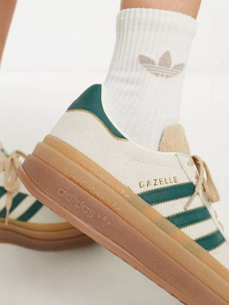 Кроссовки на платформе Adidas Originals зеленые