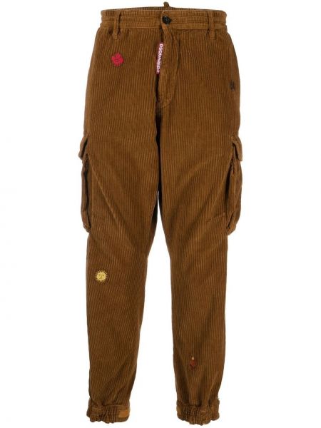 Pantaloni dritti Dsquared2 marrone