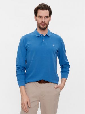 Polo marškinėliai United Colors Of Benetton mėlyna