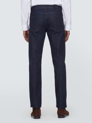 Jean droit Kiton bleu