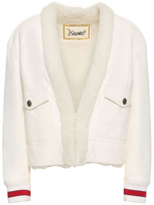 Kožna jakna Dsquared2 bijela