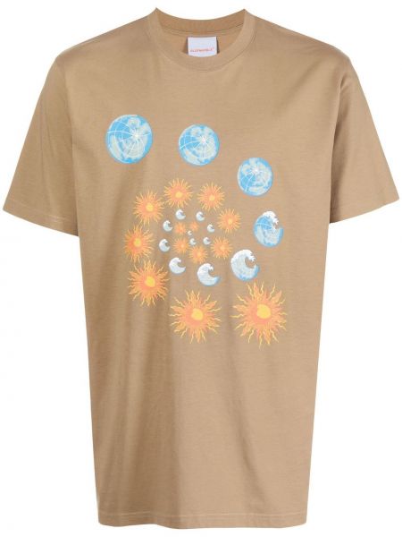 T-shirt mit print Bluemarble braun